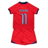 England Marcus Rashford #11 Fußballbekleidung Auswärtstrikot Kinder WM 2022 Kurzarm (+ kurze hosen)
